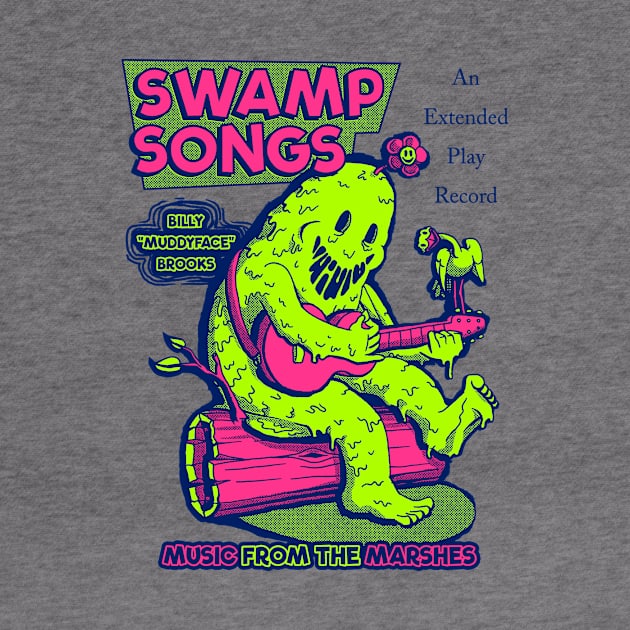 Swamp Songs - White/Neon by Meganpalmer